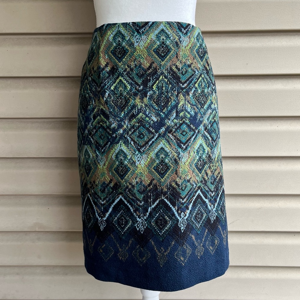 •J.Jill• Boho Print Textured Knit Skirt - Size XL Petite